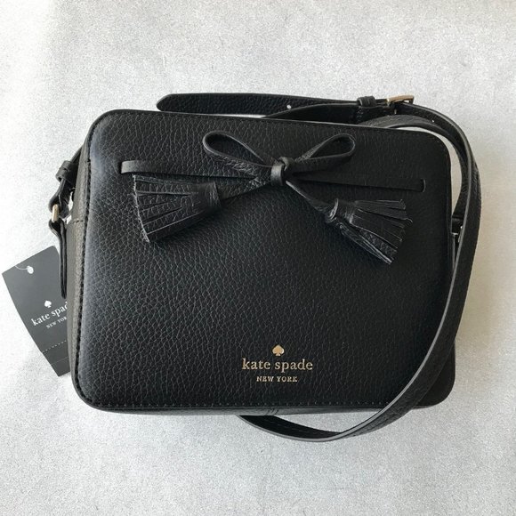 Kate Spade Hayes  Black Pebbled Leather Camera Crossbody Bag - Picture 5 of 16